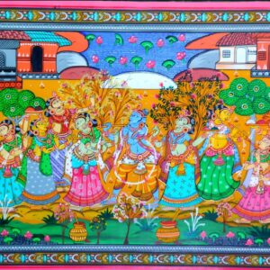 Krishna’s Rang Leela Pattachitra Painting