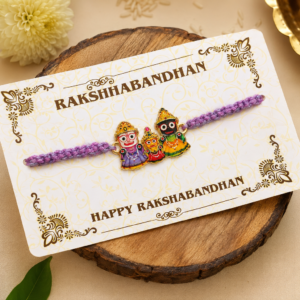 Jagannath Trio Rakhi – Handcrafted Meenakari Raksha Bandhan Rakhi